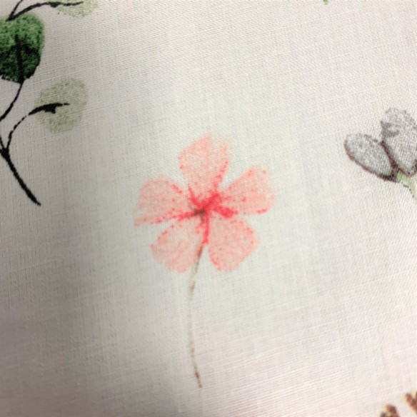 Бавовняна тканина - Квіти, листя і гілочки