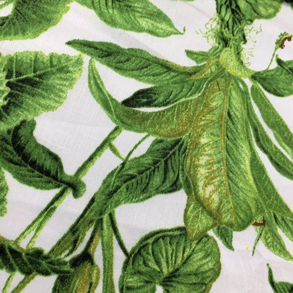 Tkanina bawełniana - Lilie zielone