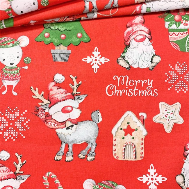 Бавовняна тканина - Різдвяний крижаний будиночок