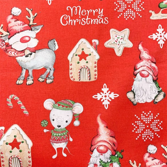 Бавовняна тканина - Різдвяний крижаний будиночок