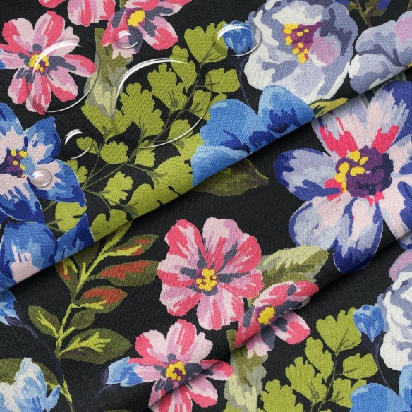Tkanina wodoodporna - Oxford kwiatki malowane