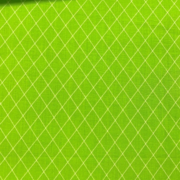 Tkanina bawełniana - Romby zielone