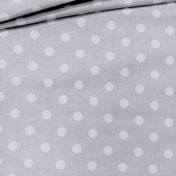 Бавовняна тканина - сірі крапки 1 см
