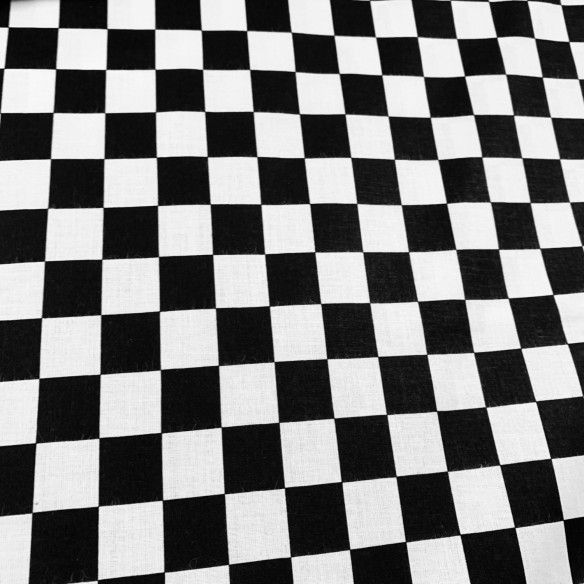 Бавовняна тканина - Чорний шах