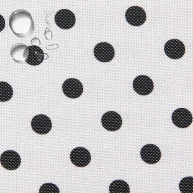 Tkanina wodoodporna - Oxford grochy czarne na białym