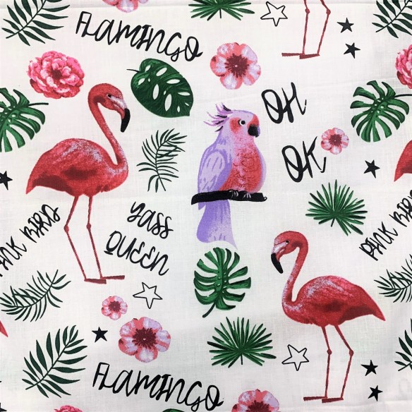 Tkanina bawełniana - Flamingo