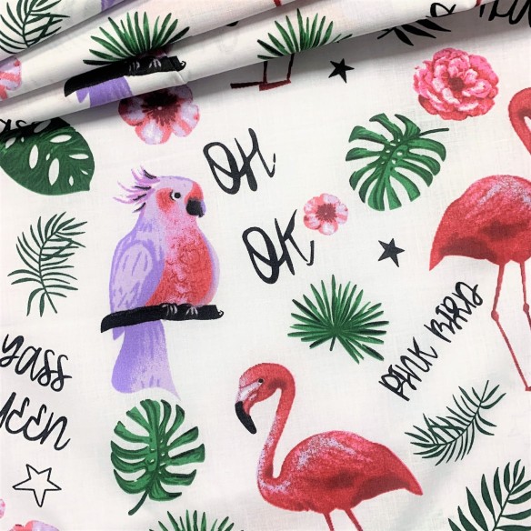 Бавовняна тканина - Фламінго