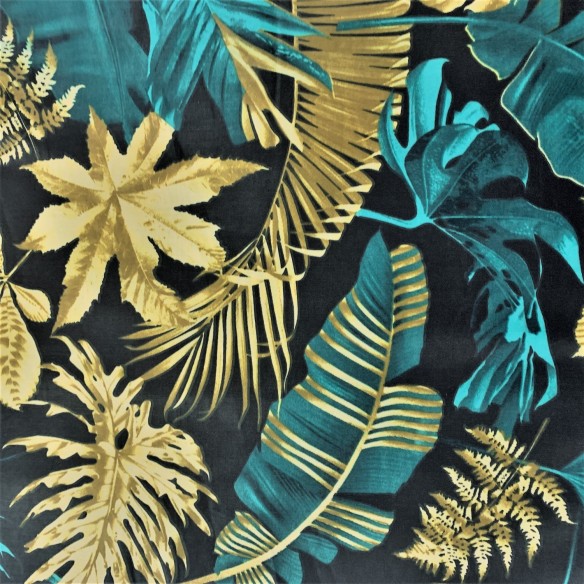 Бавовняна тканина - великі золотисто-зелені листя