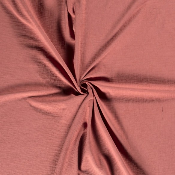 Бавовняна муслін подвійна марля преміум - рожева