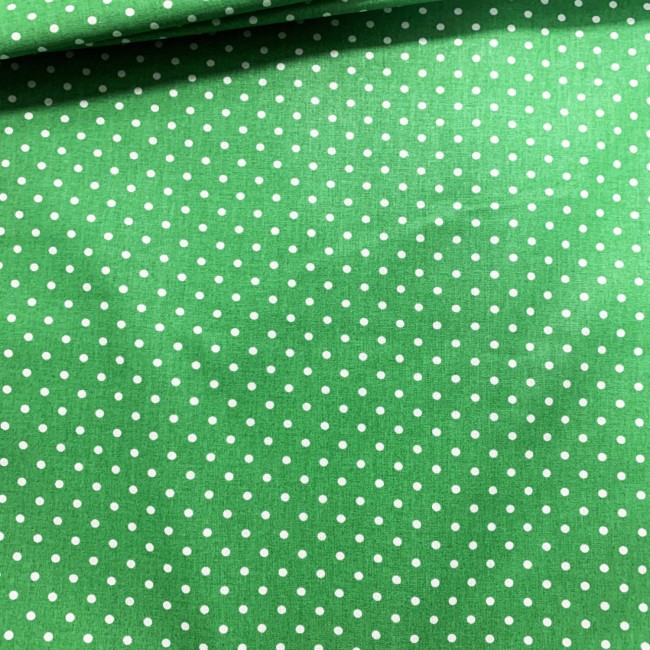 Бавовняна тканина - зелені точки 7 мм