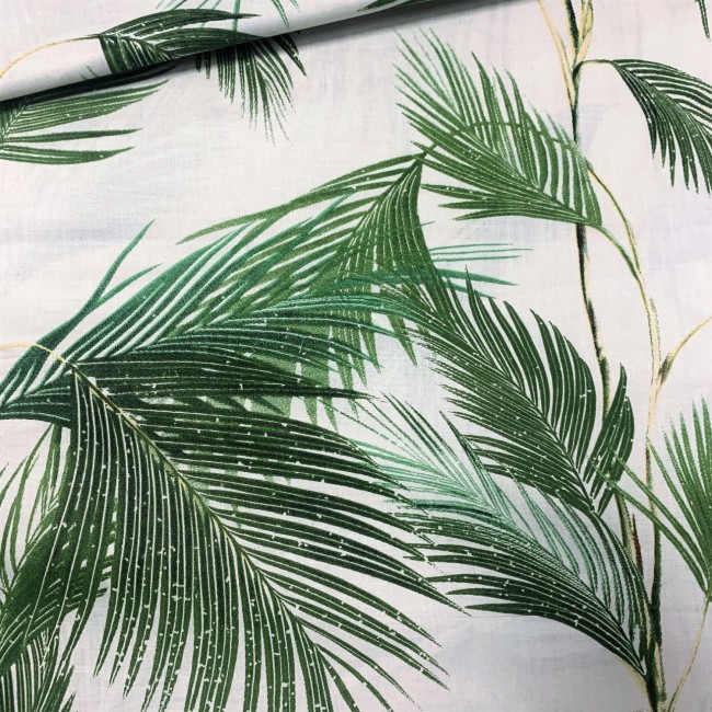 Tkanina bawełniana - Palma zielona