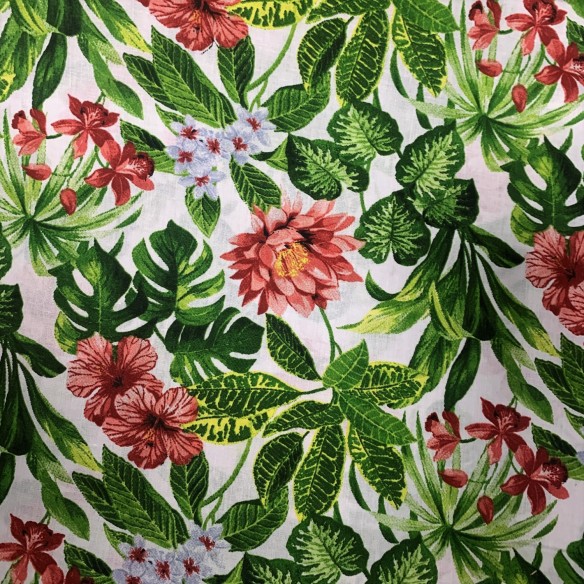 Бавовняна тканина - Сад зеленого листя