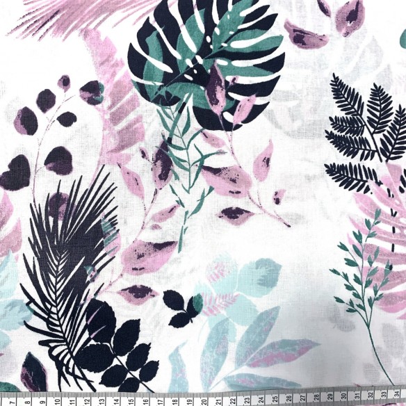 Бавовняна тканина - Пастель Монстера