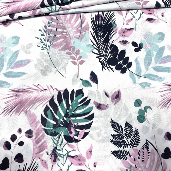 Бавовняна тканина - Пастель Монстера