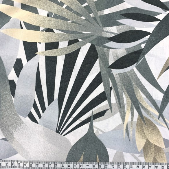 Бавовняна тканина - пальмове листя Монстера II