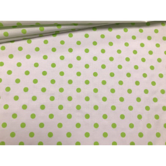 Бавовняна тканина - зелені точки на білому