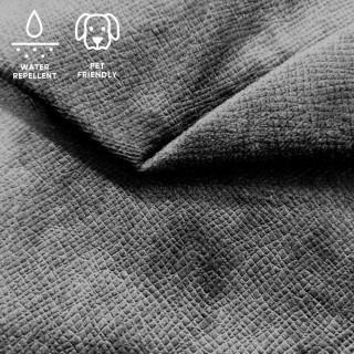 Tkanina obiciowa WELUR TERRA - Ciemny szary