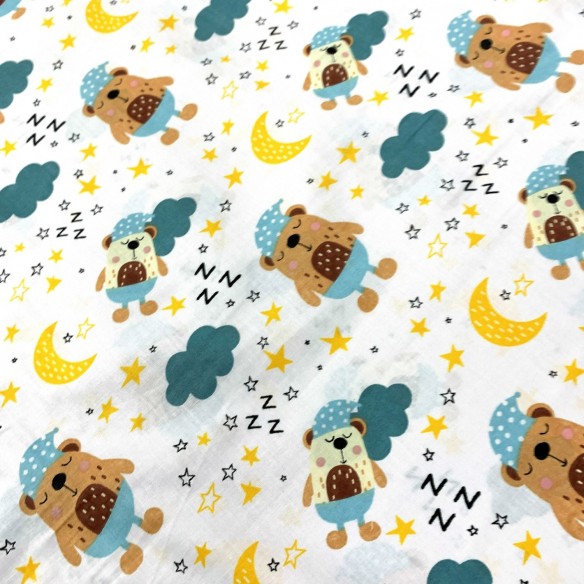 Бавовняна тканина - сплячий ведмедик