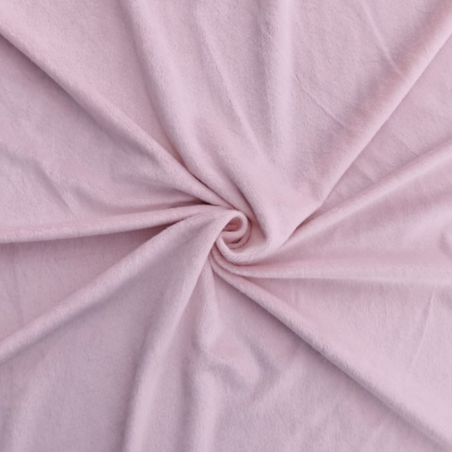 Мінкі однотонна тканина - Пудрово-рожева