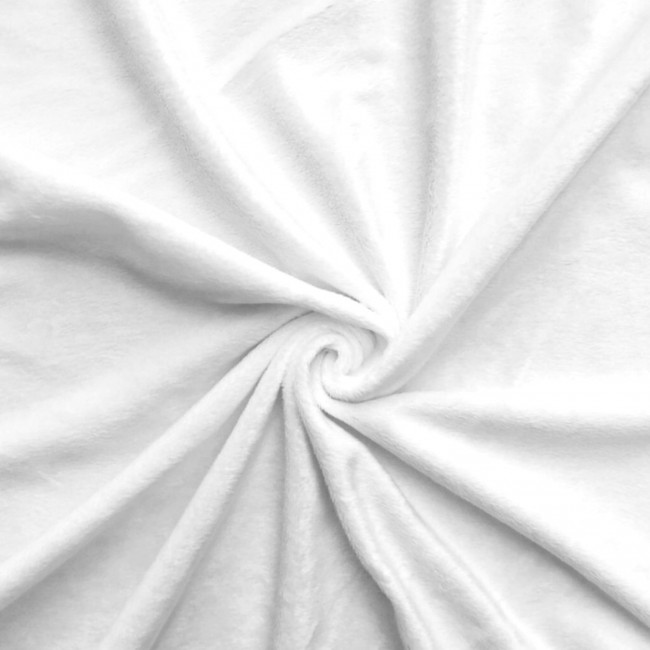 Однотонна мінкова тканина - біла