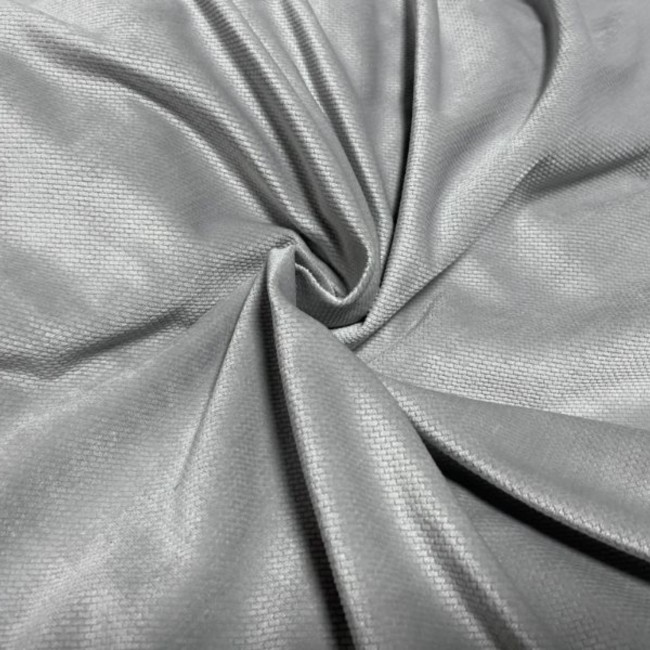 Оксамитова тканина - світло-сіра