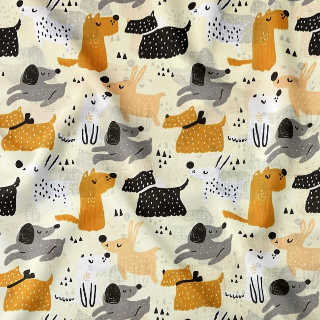 Бавовняна тканина - Розмальовані собаки