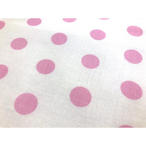 Бавовняна тканина - рожеві точки на білому
