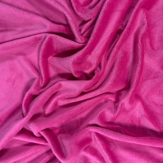 Tkanina Minky gładki - Fuksja