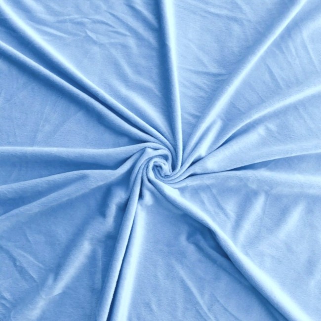 Однотонна мінкова тканина - синій