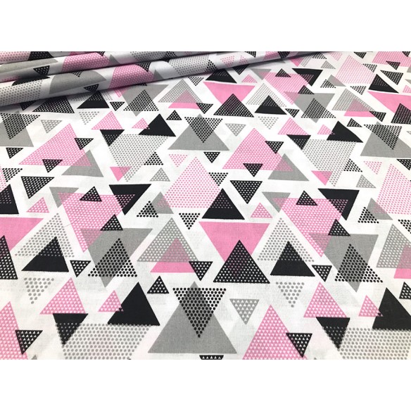 Бавовняна тканина - рожеві та чорні трикутники