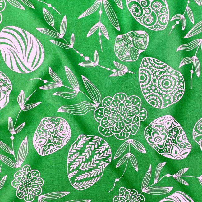 Бавовняна тканина - Великдень, Зелений