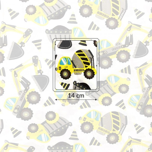 Бавовняна тканина - Жовті екскаватори