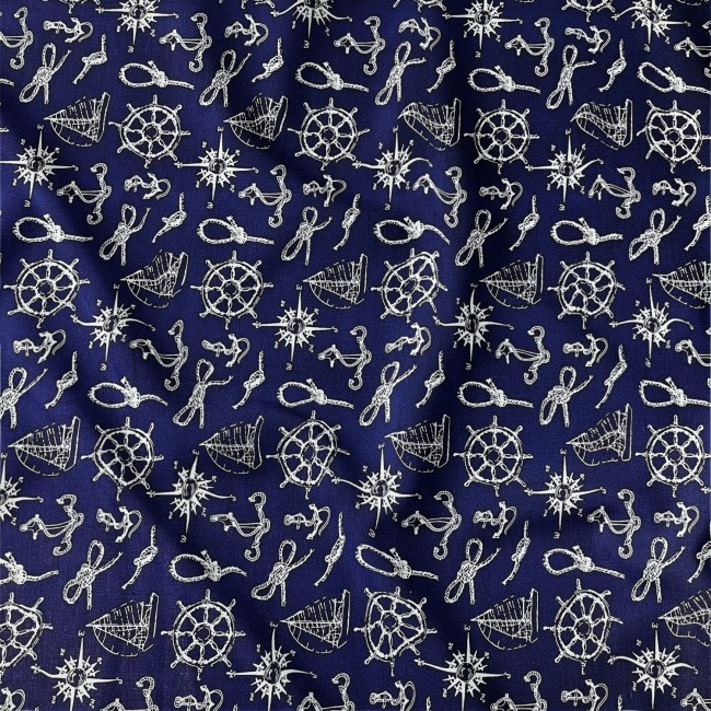 Бавовняна тканина - кермо, компас і гранатовий трос