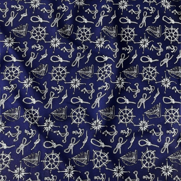 Бавовняна тканина - кермо, компас і гранатовий трос