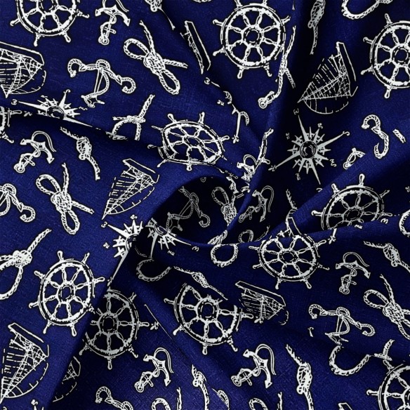 Бавовняна тканина - кермо, компас і гранатовий трос