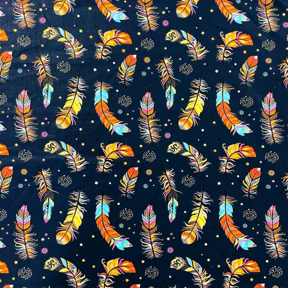 Бавовняна тканина - пір'я і розетки гранат