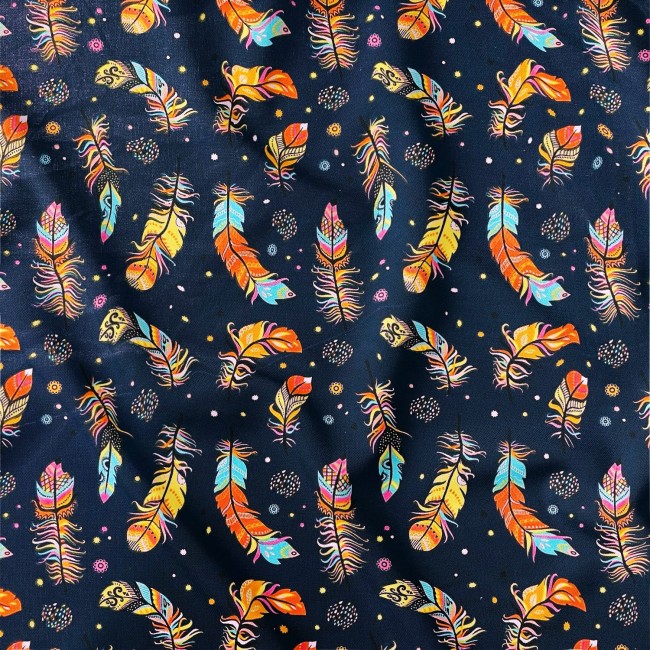 Бавовняна тканина - пір'я і розетки гранат