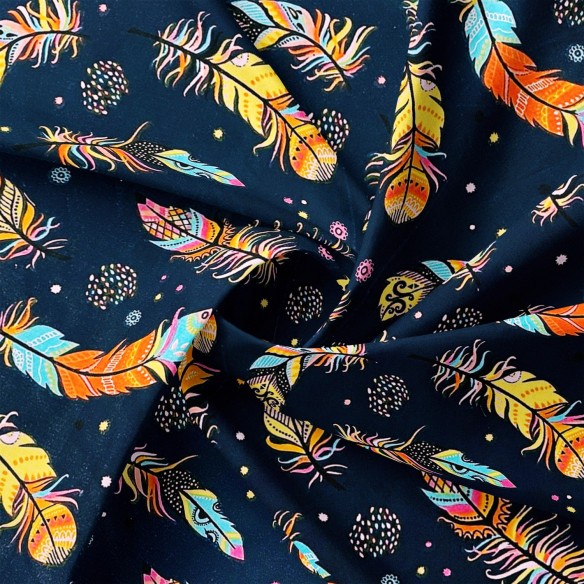 Бавовняна тканина - пір'я і розетки гранат