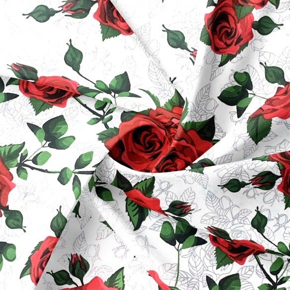 Тканина бавовна 220 см - Роза