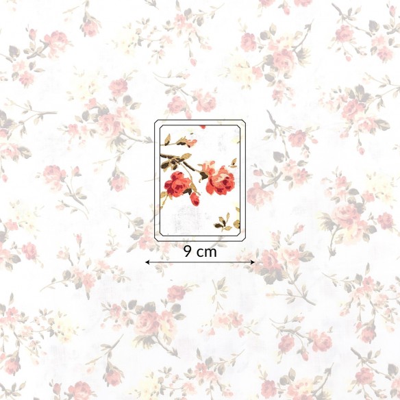 Tkanina Bawełniana 220 cm - Różyczka herbaciana