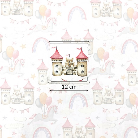 Tkanina bawełniana - Zamek różowy
