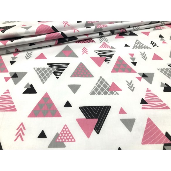 Бавовняна тканина - Великі рожеві трикутники