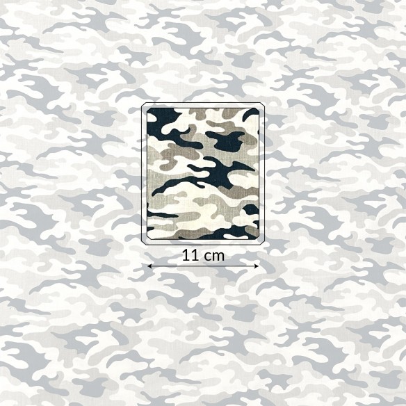 Tkanina bawełniana - Wzór wojskowy moro małe oliwkowe