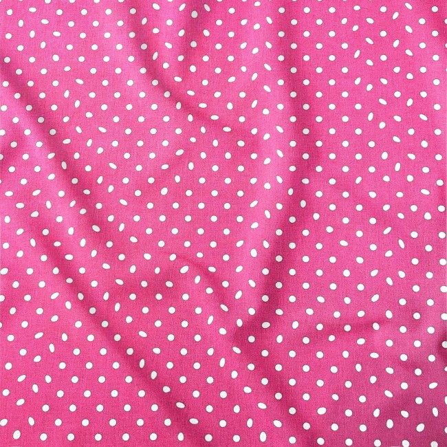 Бавовняна тканина - Raspberry Dots 7 мм