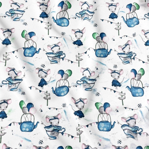 Бавовняна тканина - мишка і чашка