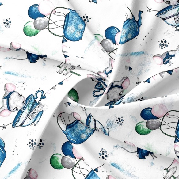 Бавовняна тканина - мишка і чашка