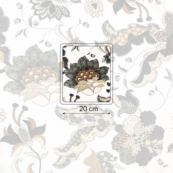 Тканина бавовна - східний візерунок, золото