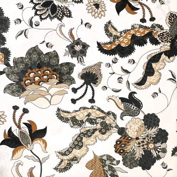 Тканина бавовна - східний візерунок, золото