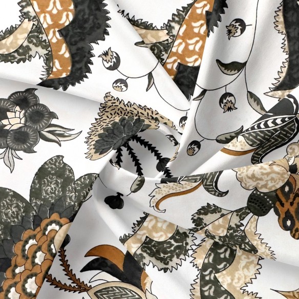 Тканина бавовна - східний візерунок, золото