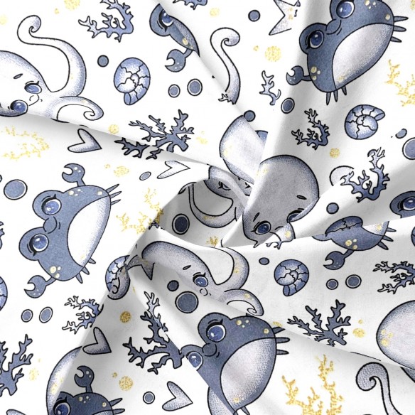 Бавовняна тканина - Черепахи на зеленому